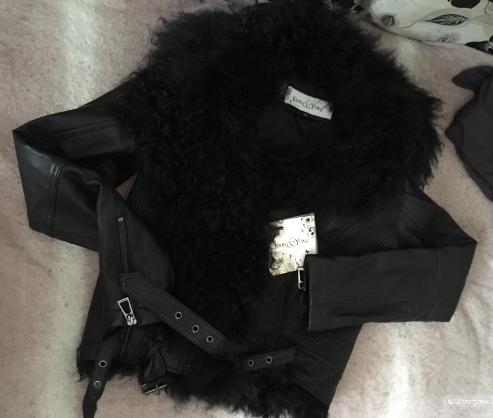 Кожаная куртка с мехом John&Yoko, 38 европ., 42-44 размер
