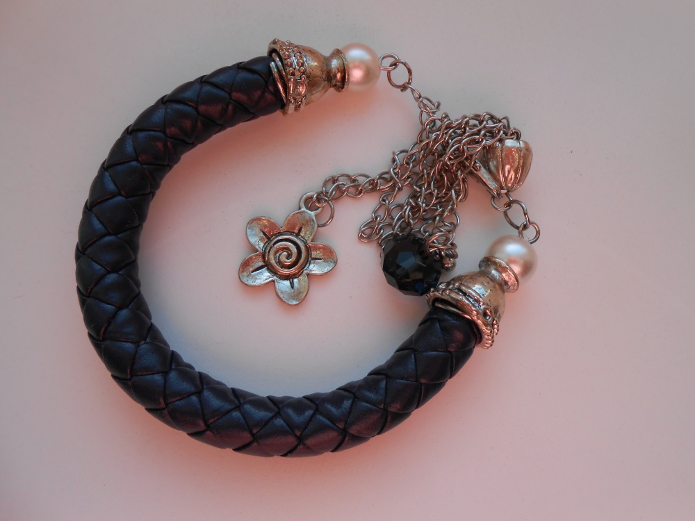 Браслет ( кожа ) , one size