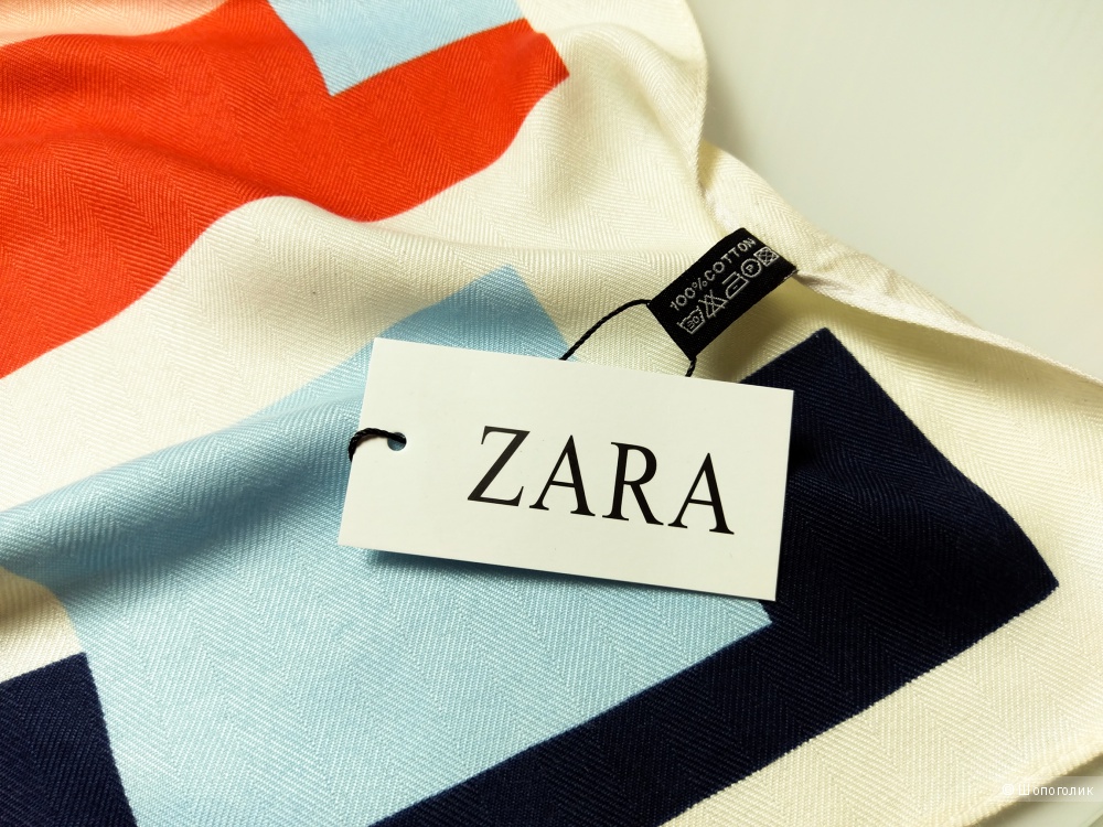 Платок Zara, ivory, 90*90 см.