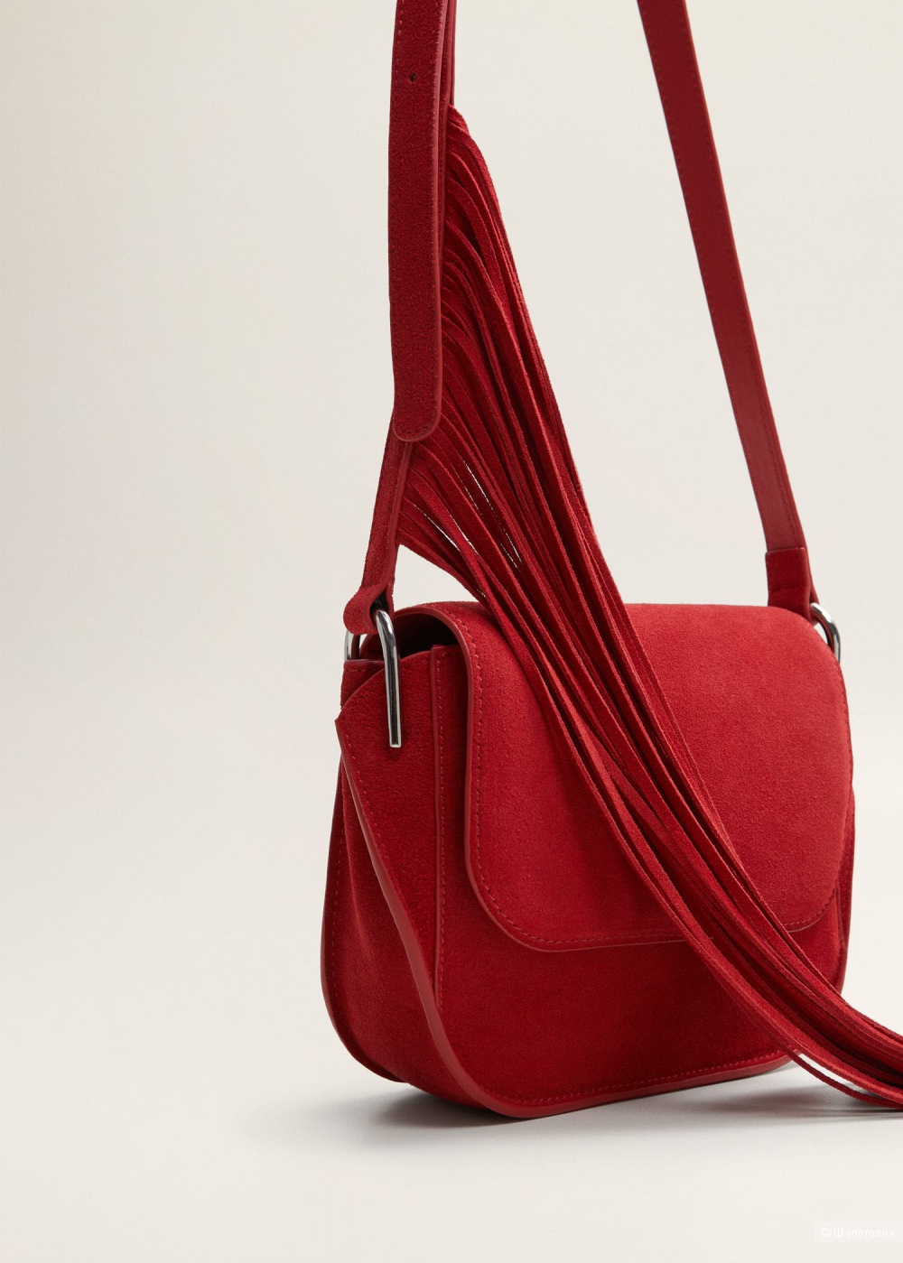 Замшевая сумка Mango 22 x 17 x 7 cм
