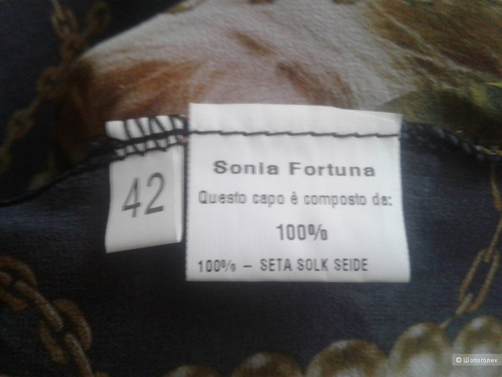 Комплект юбка и блузка Sonia Fortuna, Италия,100 % шелк