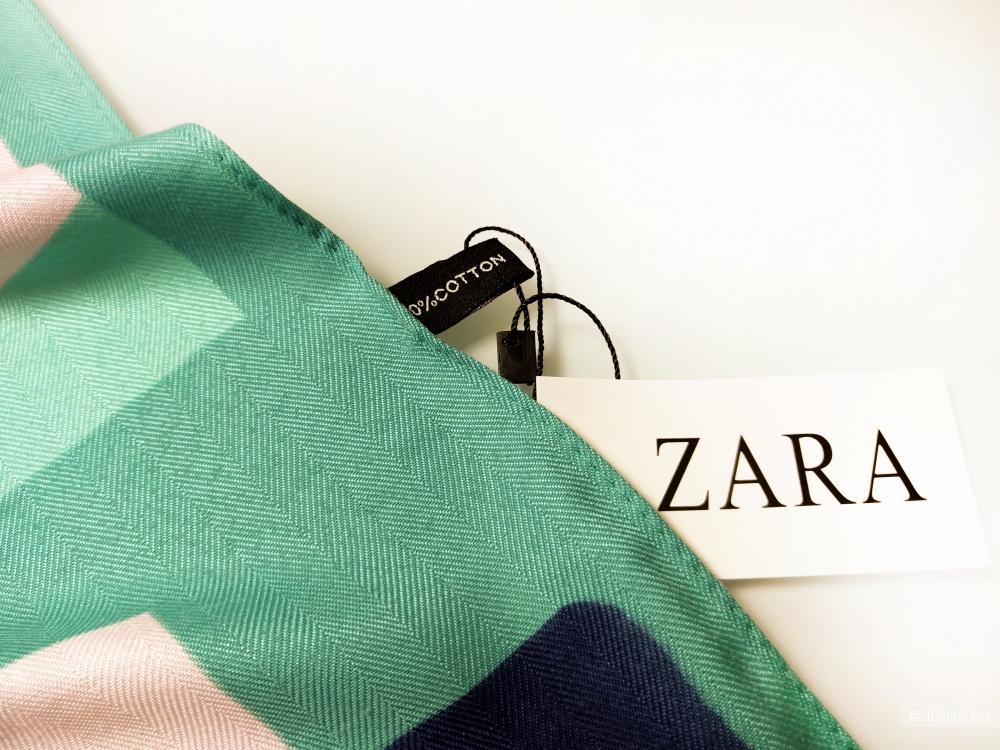 Платок Zara, green, 90*90 см.