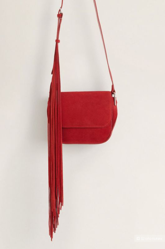 Замшевая сумка Mango 22 x 17 x 7 cм