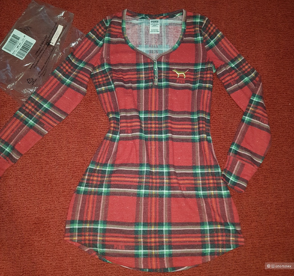 Платье Cozy Sleep Dress Victoria Secret PINK XS