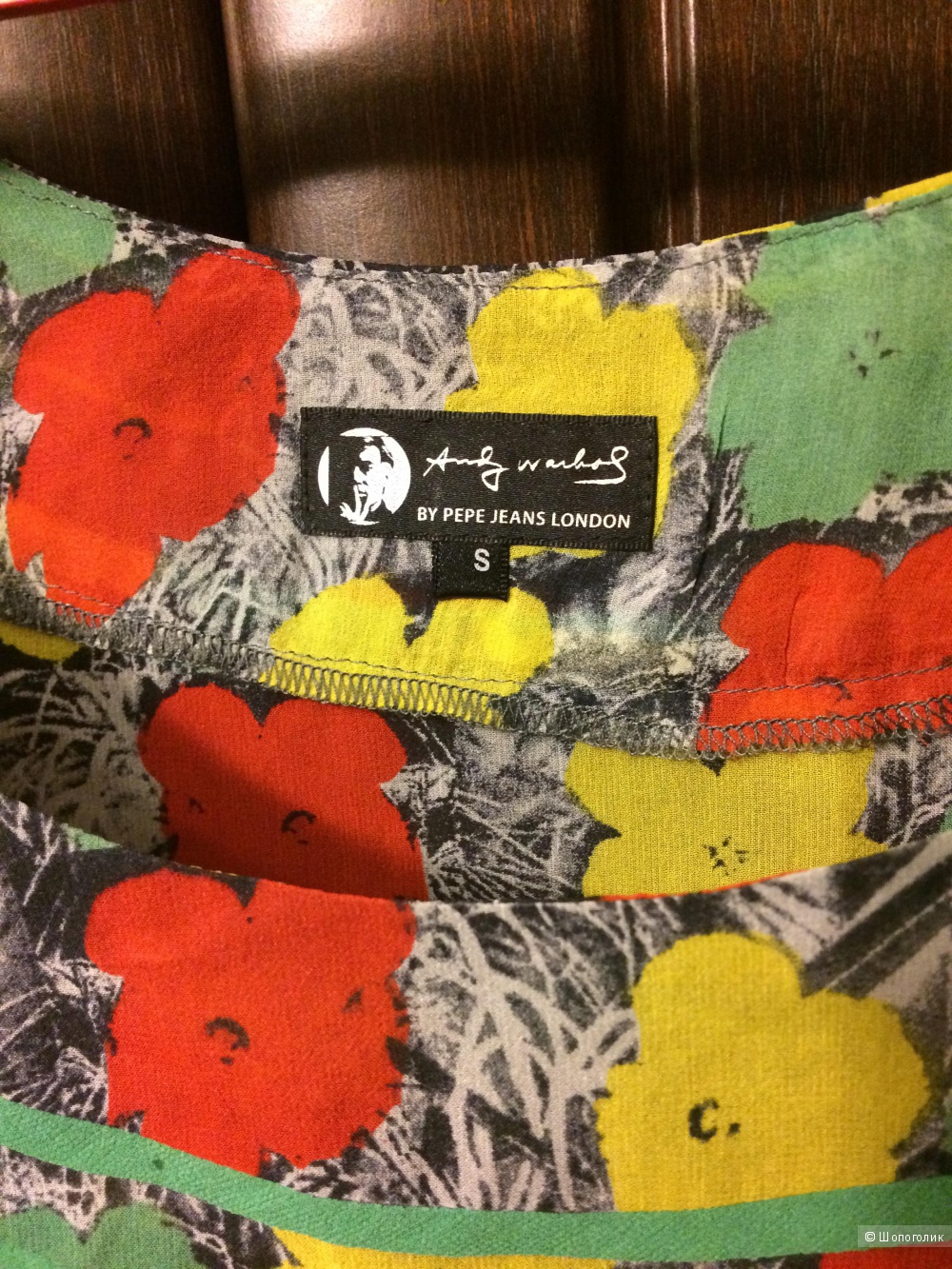 Шелковый топ Pepe Jeans by Andy Warhol S