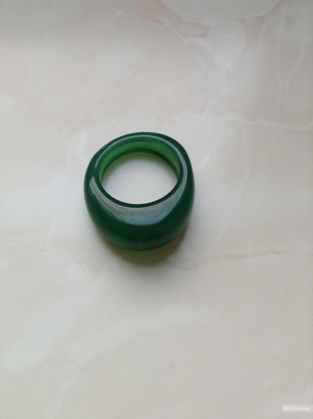 Кольцо из хризопраза, 16 размер