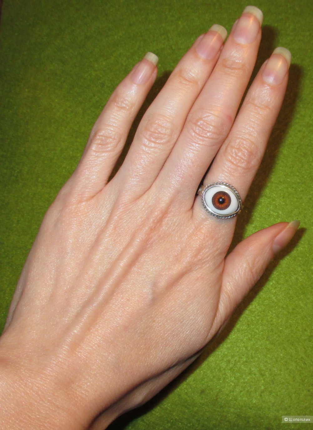 Кольцо серебряное, размер 16-16,5
