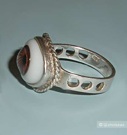 Кольцо серебряное, размер 16-16,5