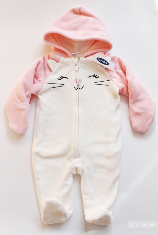 Флисовый комбинезон Old Navy для девочки, размер 3-6 мес( 58 -69 см)