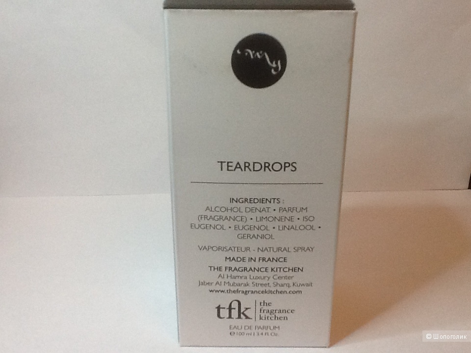 Парфюмерная вода 90/ 100 ml  Teardrops , The fragrance Kitchen.