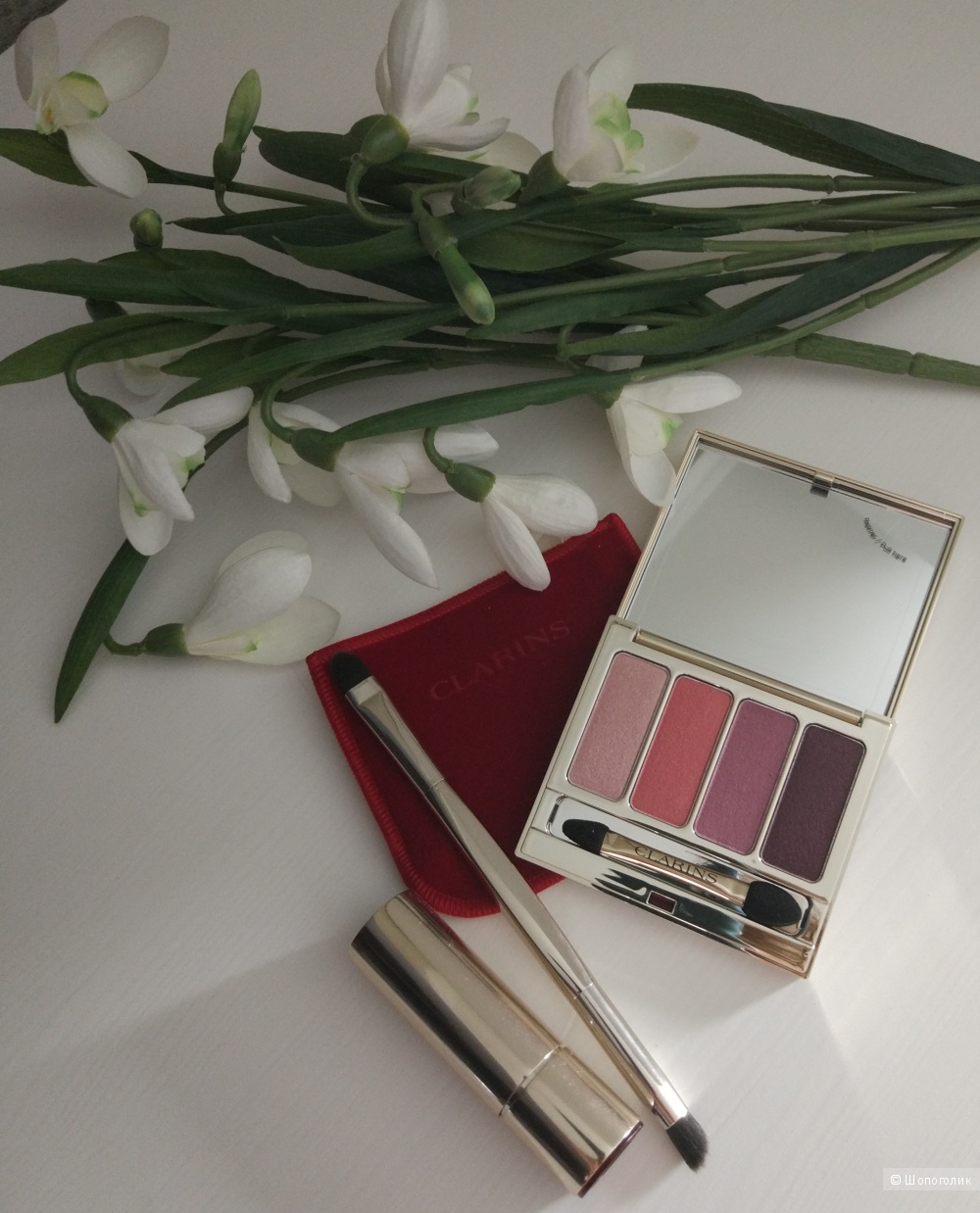 Палетка розовых теней CLARINS