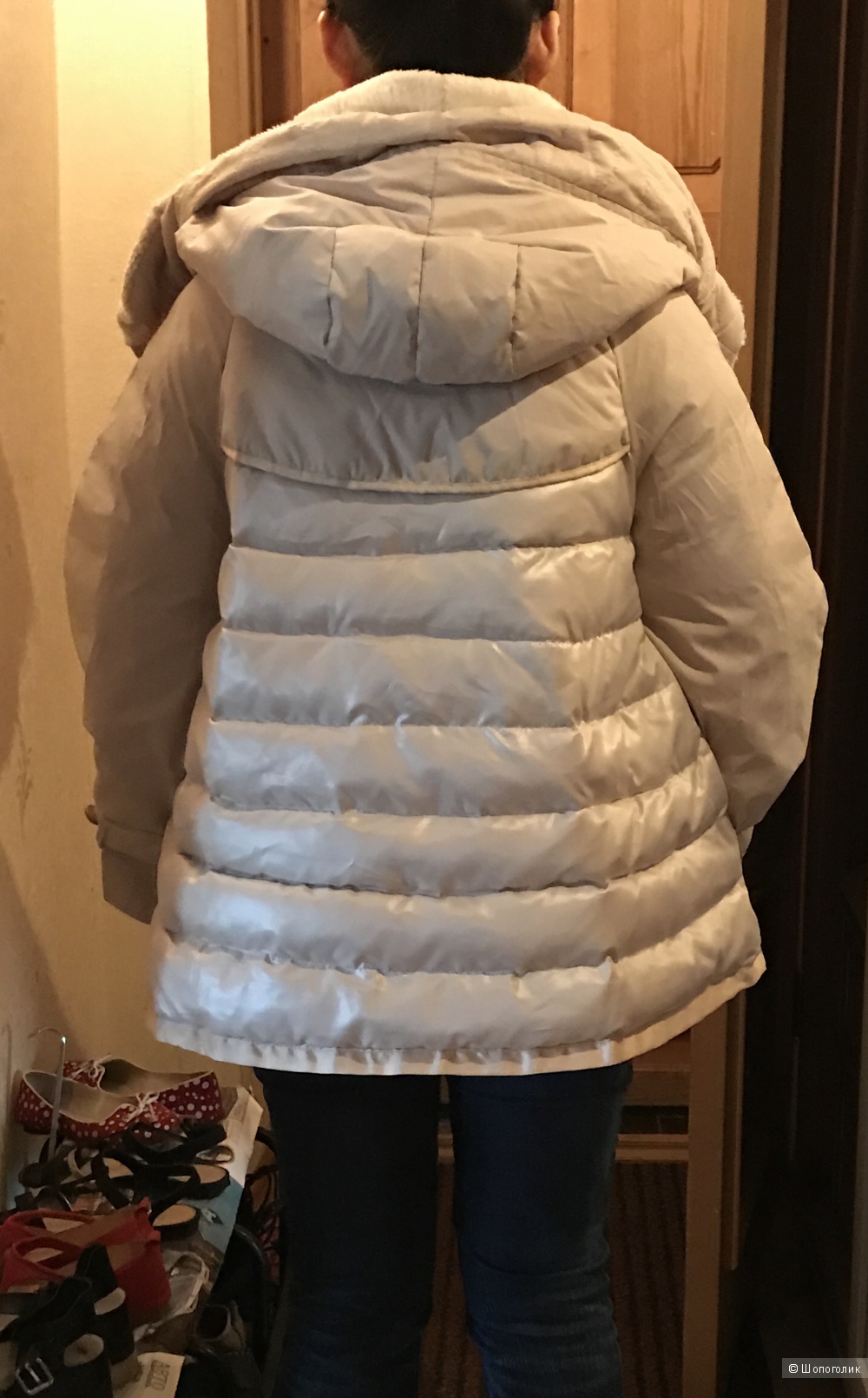 Пуховая куртка-кейп ST7 размер 42-44