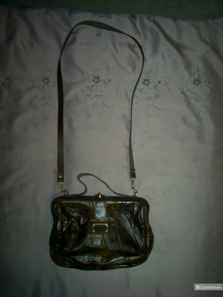 Испанская кожаная сумка-саквояж