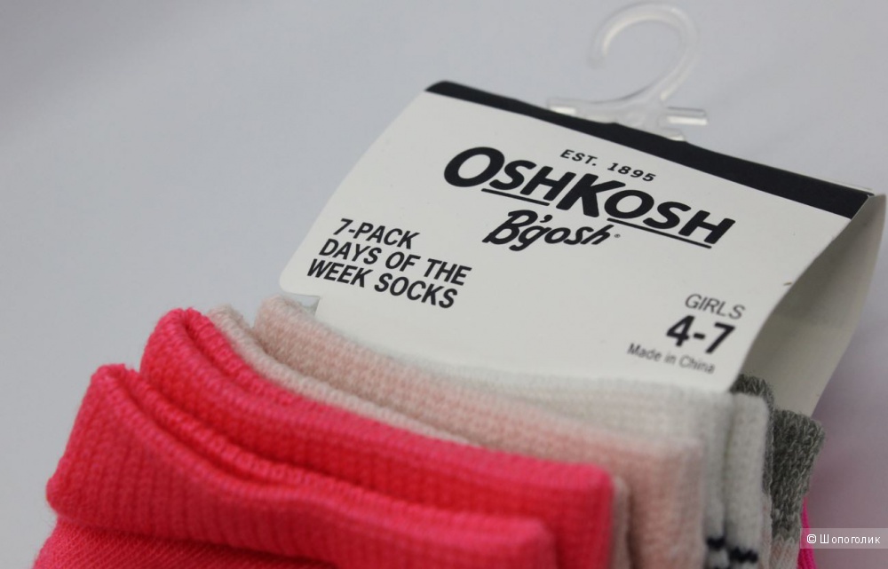 Набор носочков 7 шт OshKosh B'gosh, размер 4-7 лет