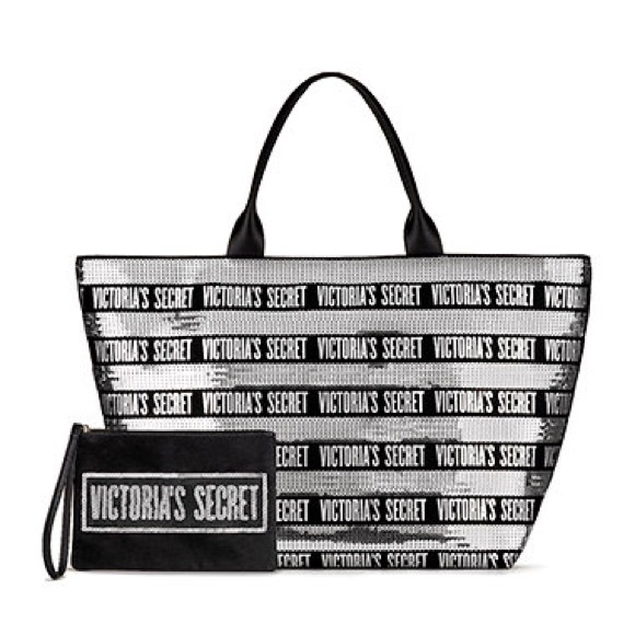 Сумка и косметичка Victoria's Secret, с пайетками