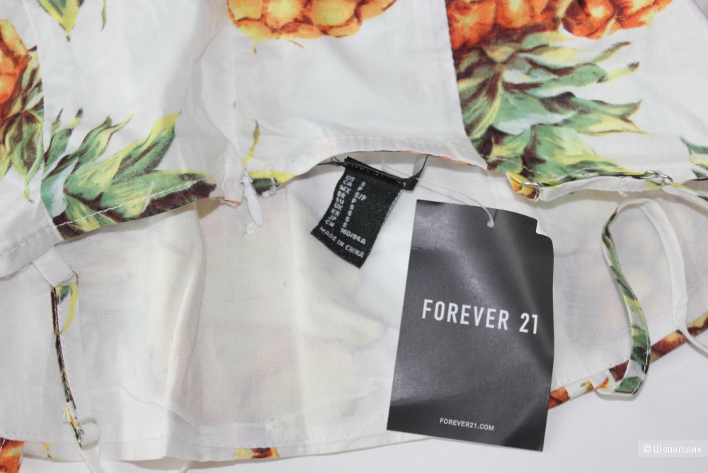 Платье Forever21 с рисунком ананаса, размер S