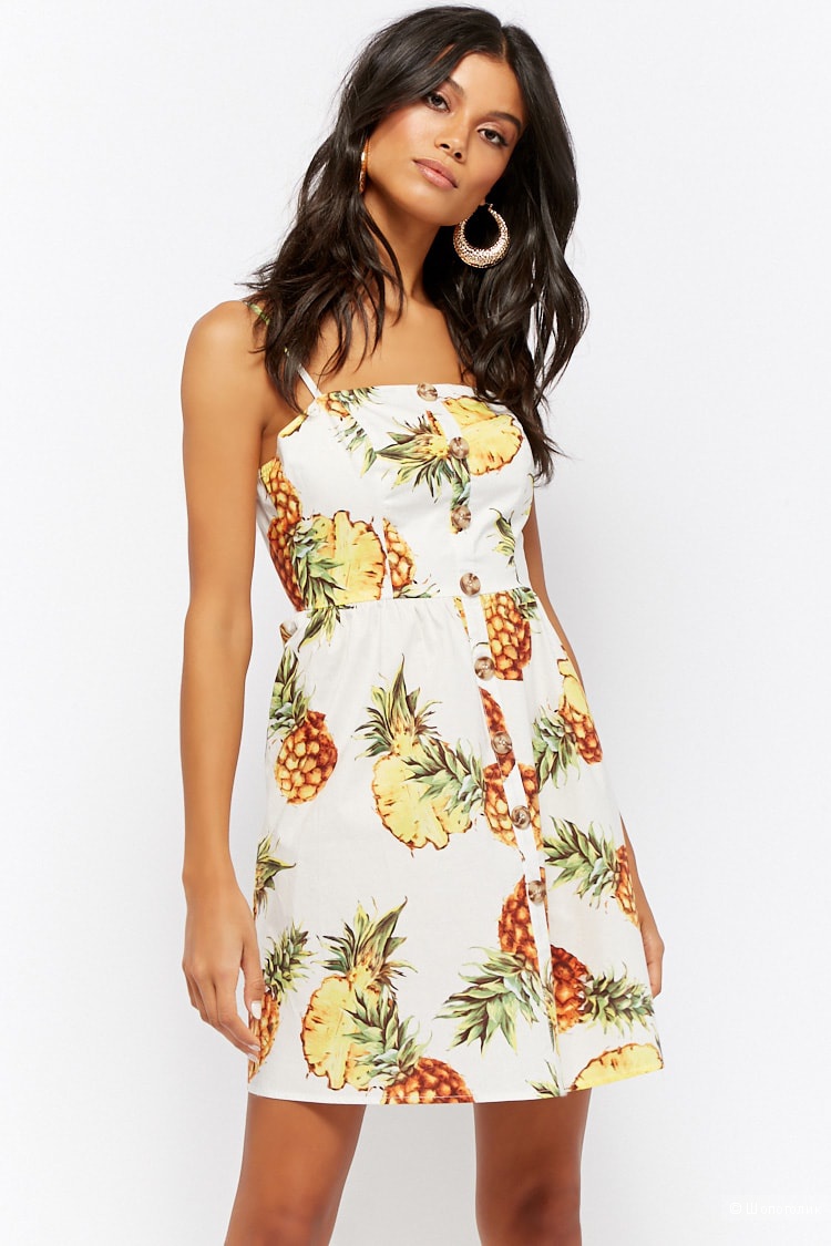Платье Forever21 с рисунком ананаса, размер S