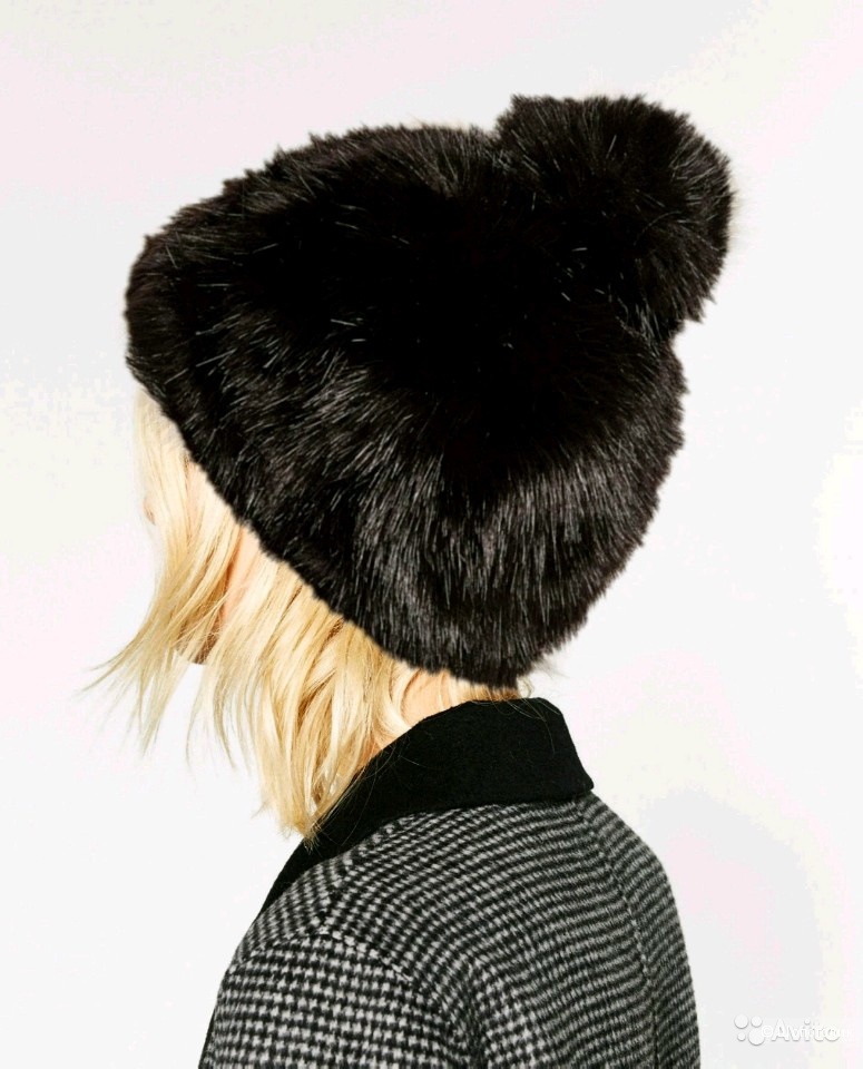 Меховая шапка Zara, размер единый M
