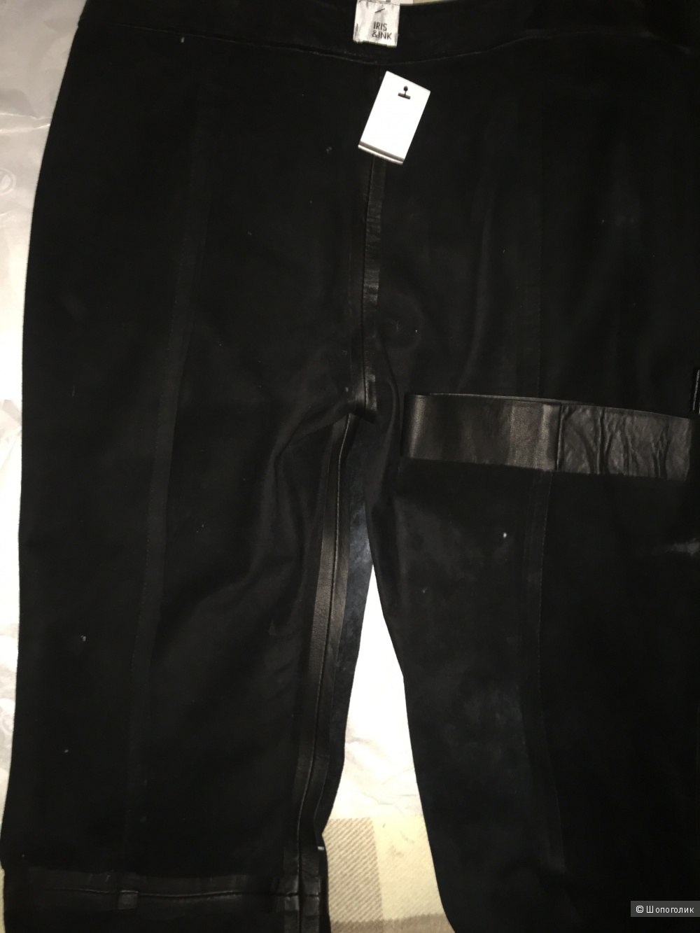 Кожаные брюки IRIS & INK, размер 46RU (12UK)