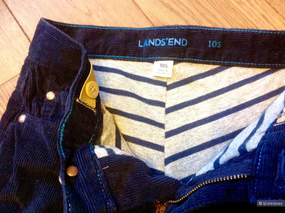Лот из двух пар вельветовых  брюк Landsend 10 slim