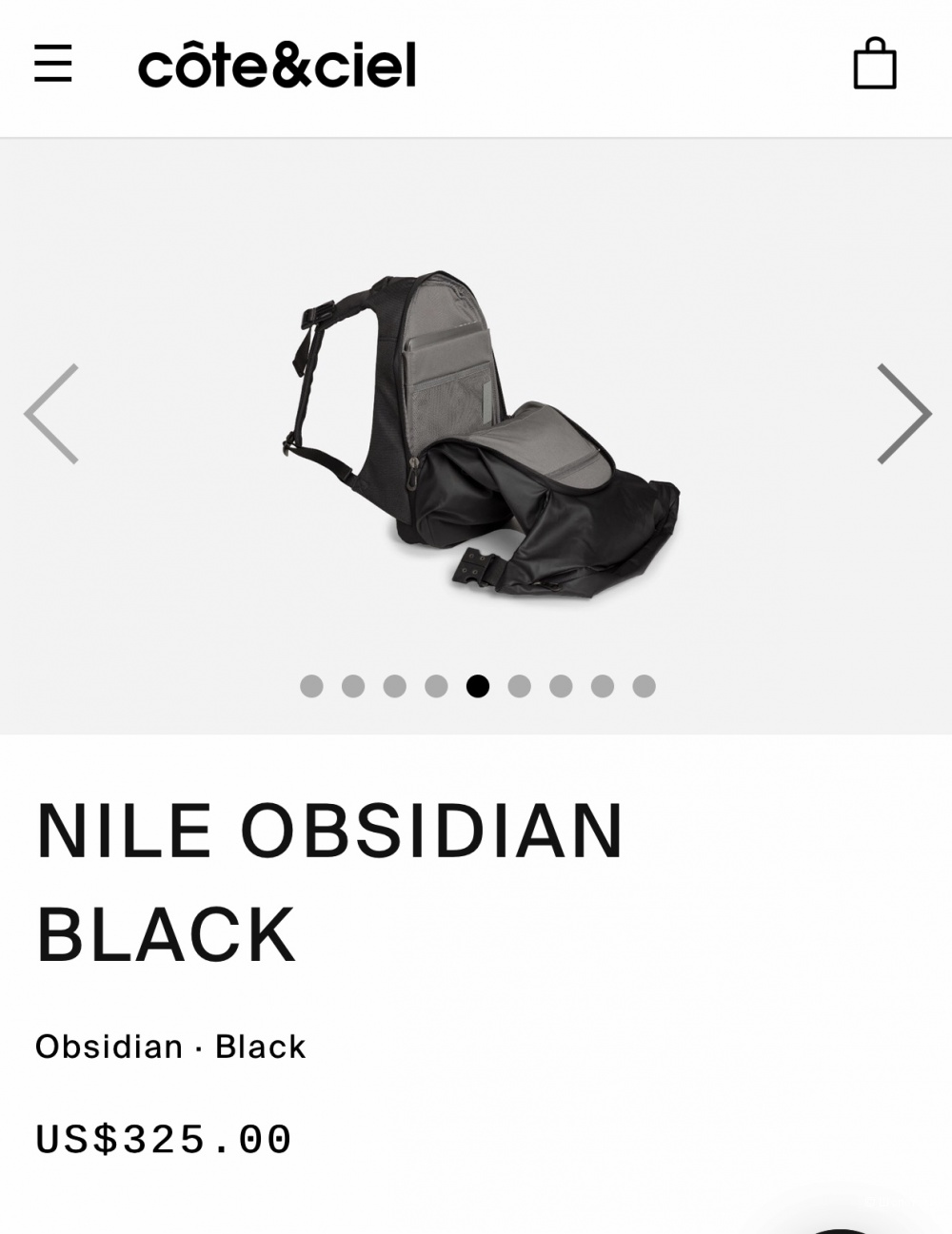 Рюкзак Cote&ciel Nile obsidian black