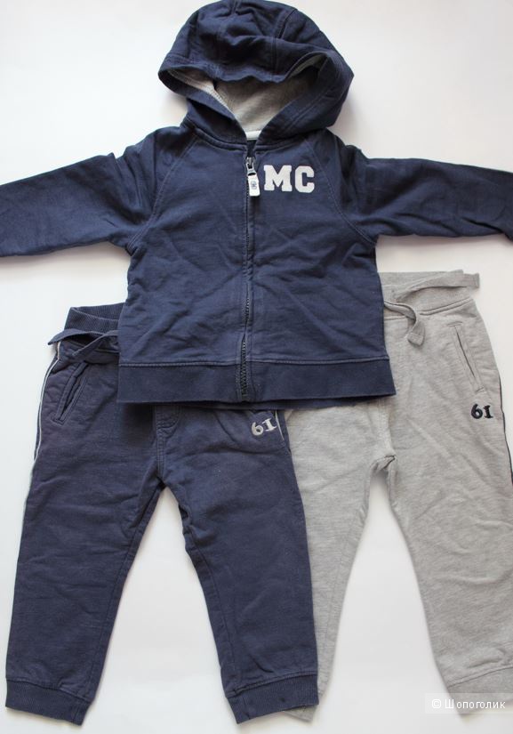 Набор Mothercare на мальчика, штанишки и кофточка, размер 12-18м