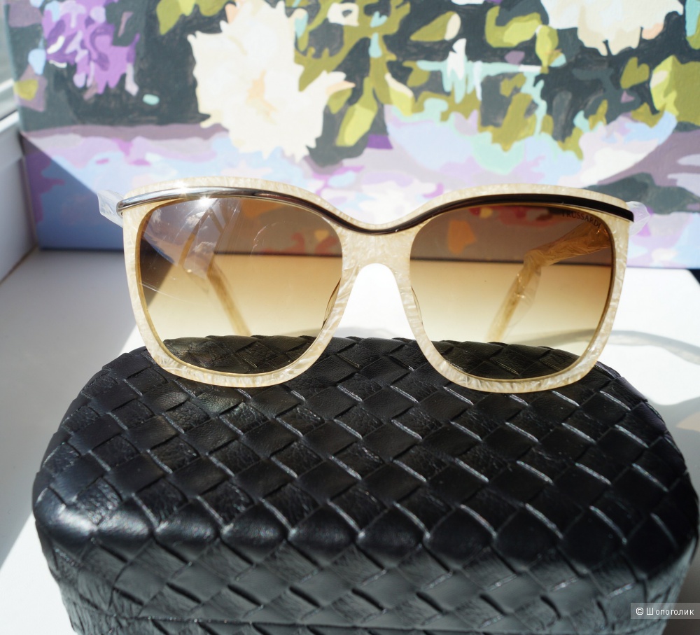Солнцезащитные очки Trussardi, one size
