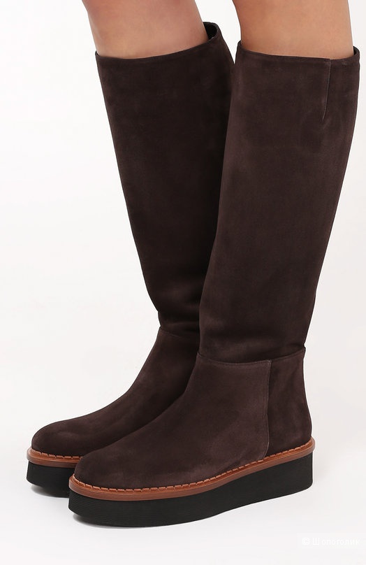 TODS замшевые демисезонные сапоги р.38.5
