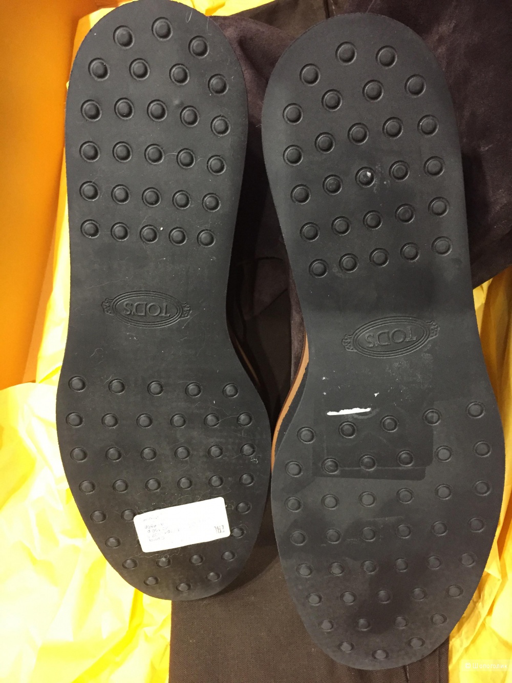 TODS замшевые демисезонные сапоги р.38.5