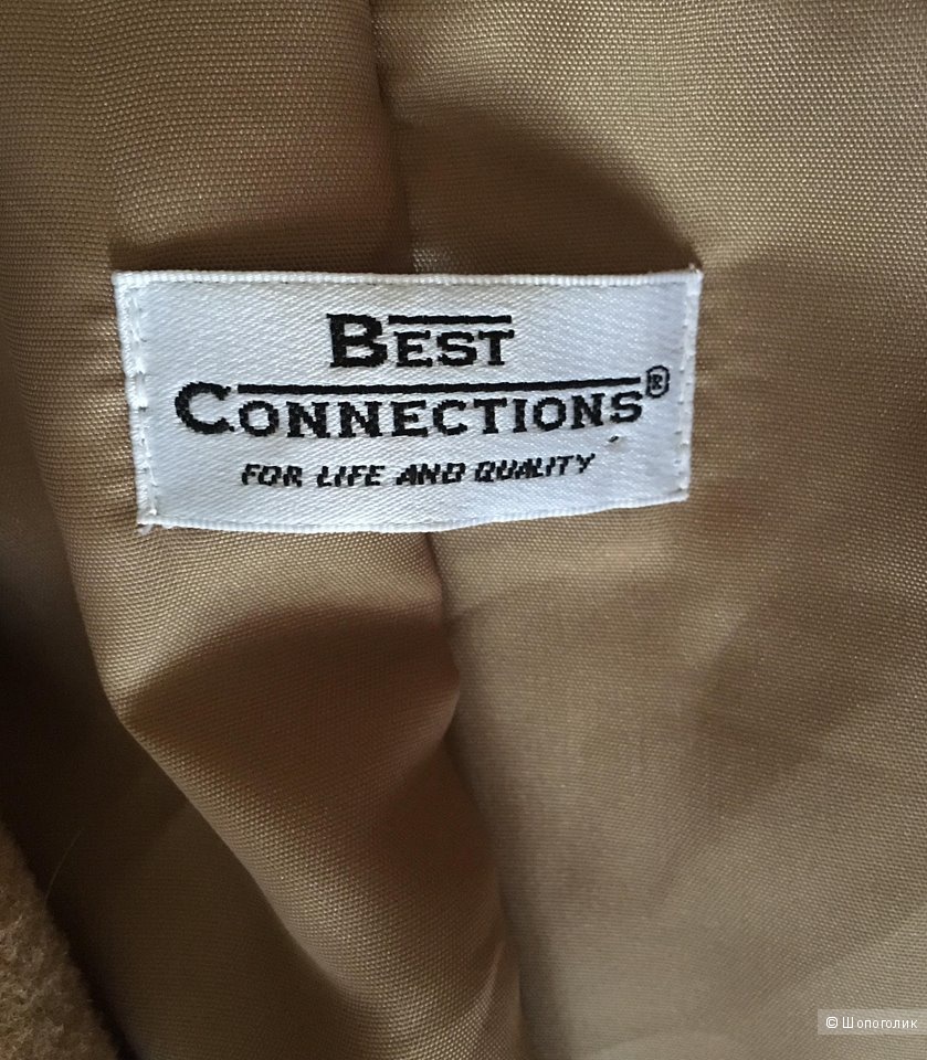 Бежевое пальто Best Connections размер 50-52