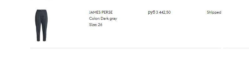 Брюки JAMES PERSE р.26