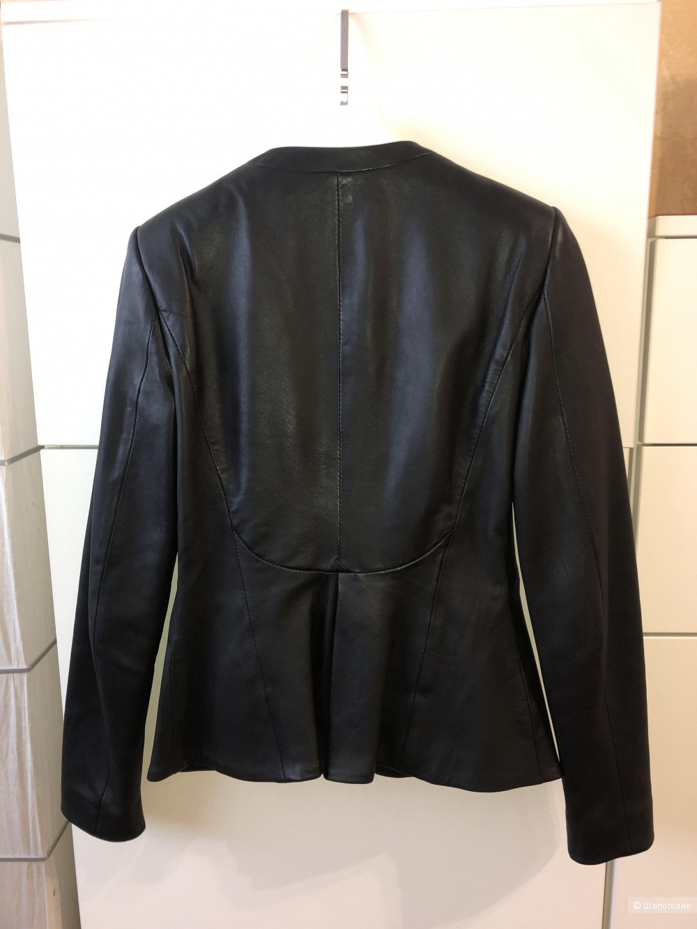 Кожаная куртка с баской Zara, размер xs