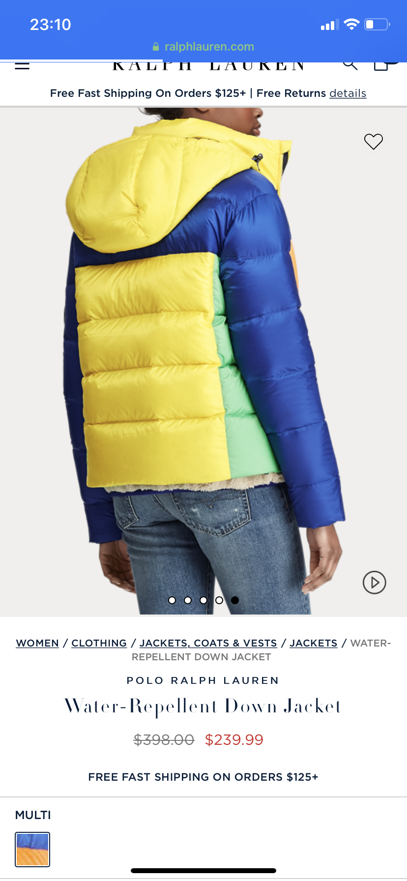 Куртка пуховик Ralph Lauren L
