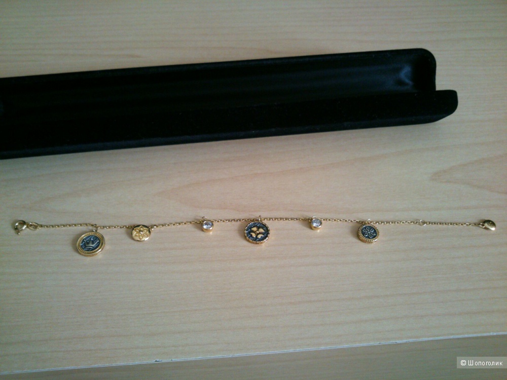 Браслет из золочёного серебра с фианитами Sokolov. Размер: 19.