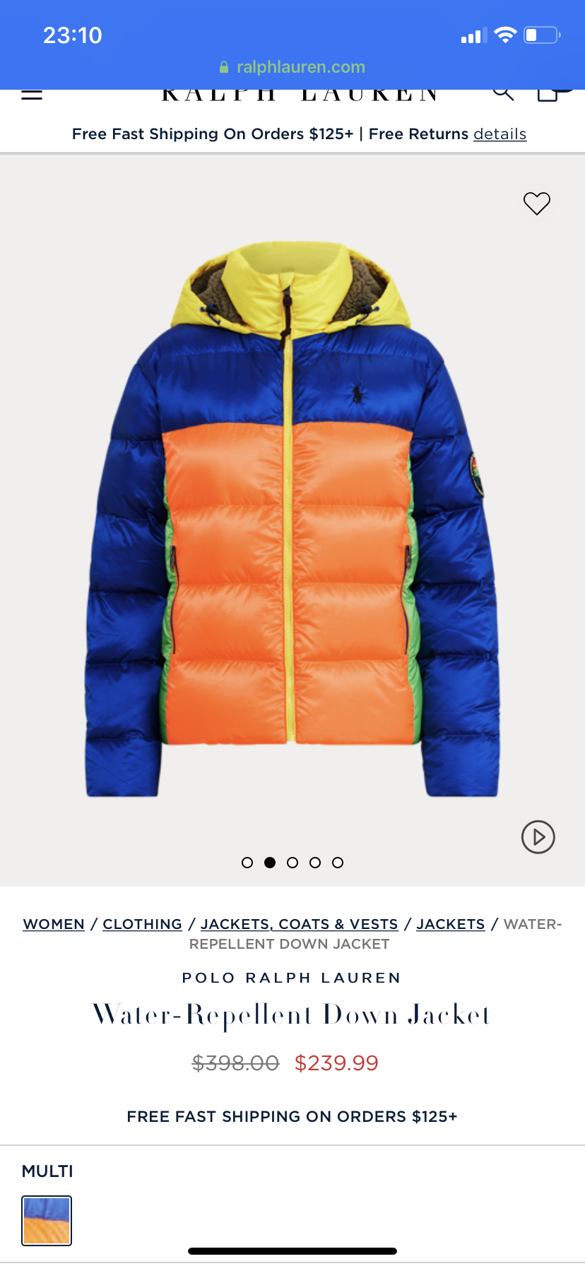 Куртка пуховик Ralph Lauren L