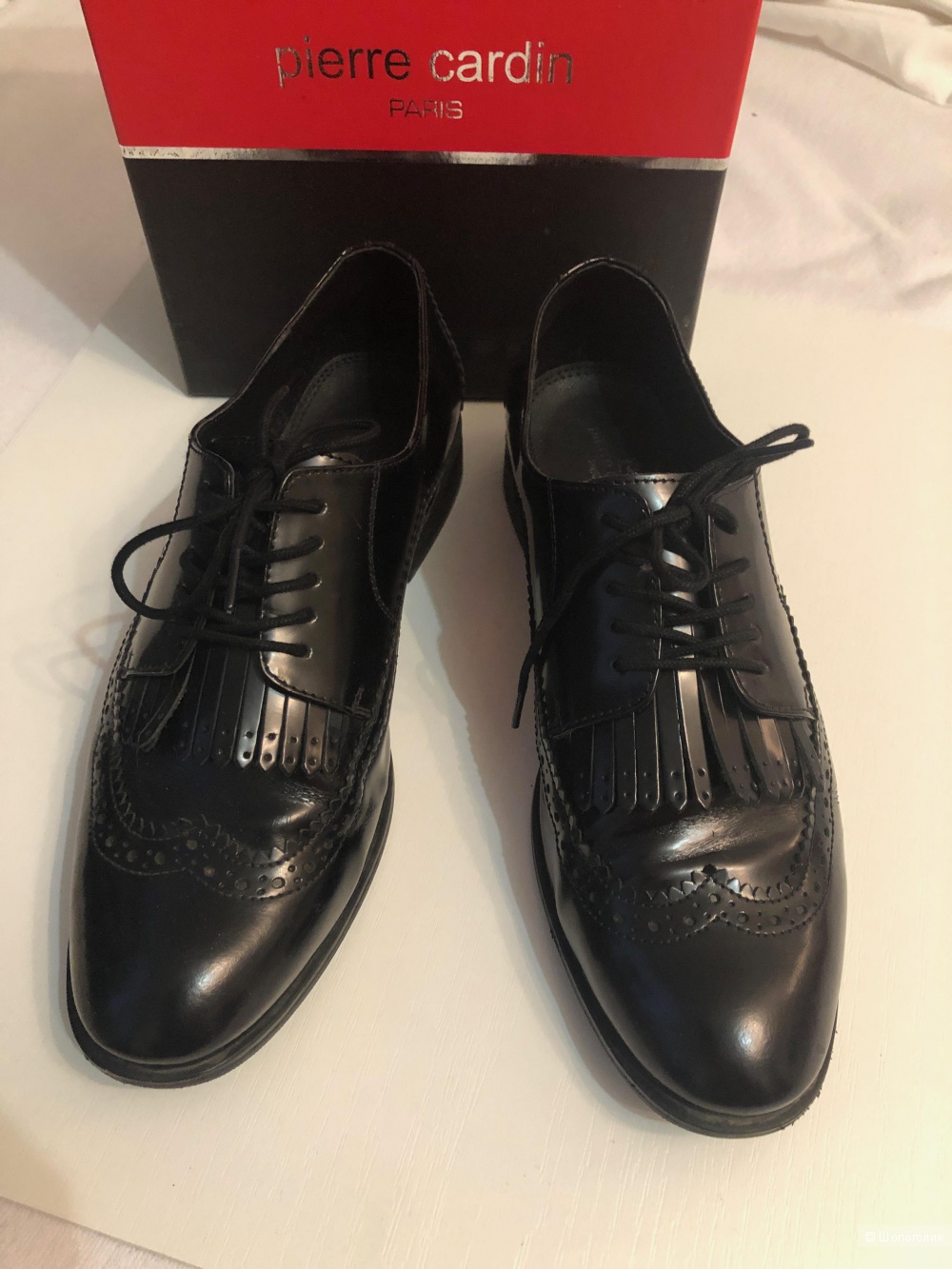 Кожаные Ботинки броги Pierre Cardin 39 - 40 р.
