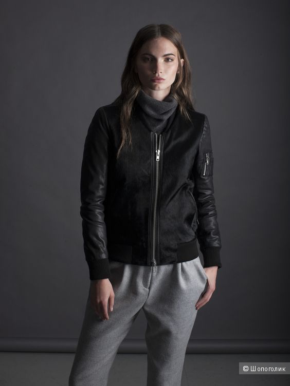 Кожаная куртка Studio by Jack & Jones, унисекс, М