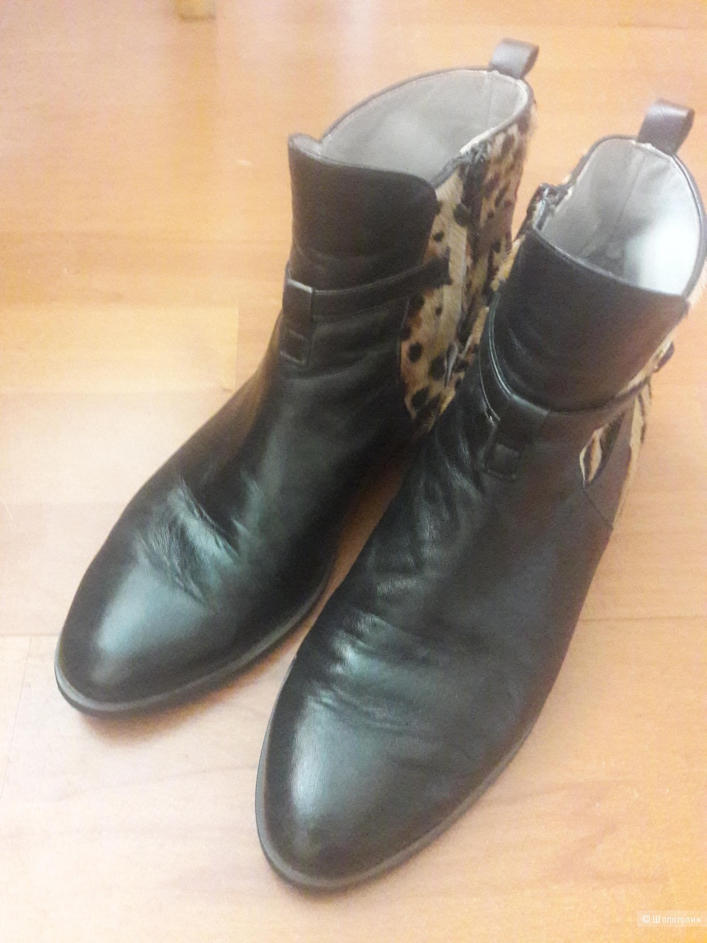 Кожаные ботинки с мехом пони Madeleine 40 -40.5 размера