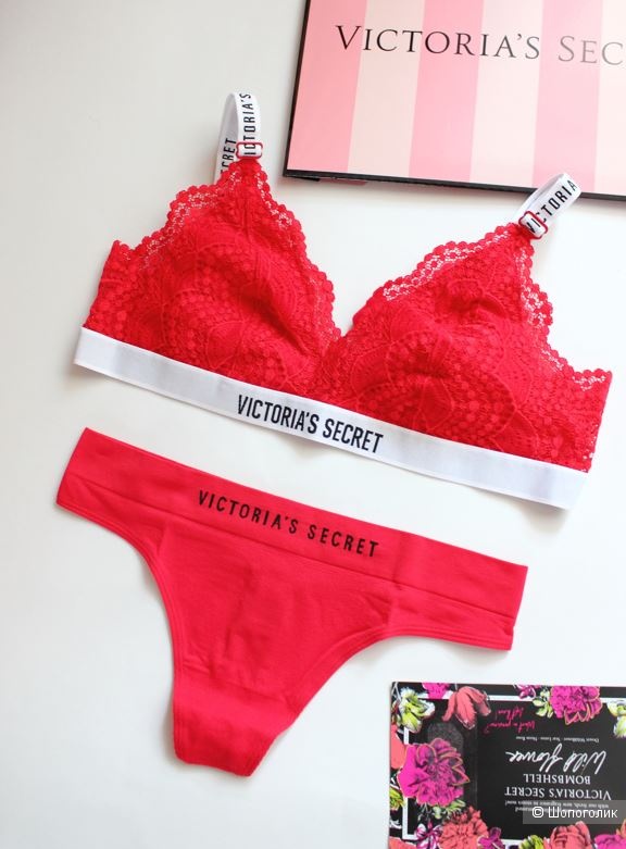 Комплект Victoria's Secret с логотипом, размер М