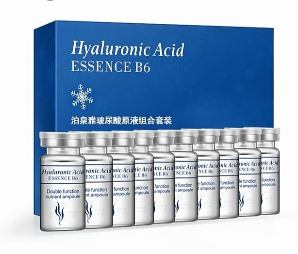 BioAqua Hyaluronic Acid Essence B6 набор сывороток с Гиалуроновой кислотой и Витамином В6 для ухода за кожей, склонной к жирности.
