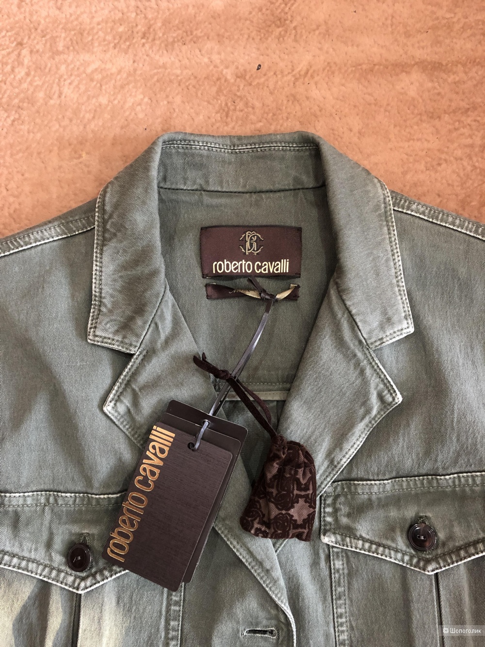 Женская джинсовая куртка ROBERTO CAVALLI размер 46 итальянский