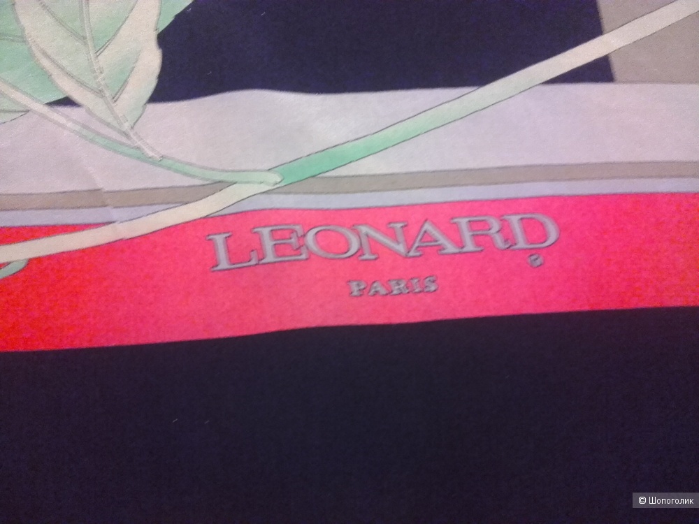 Платок  Leonard шелк темно-синий 82*90 см.