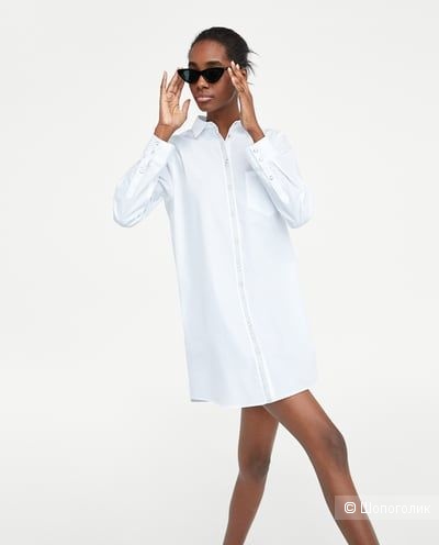 Платье - рубашка Zara Basic Z1975 denim, М