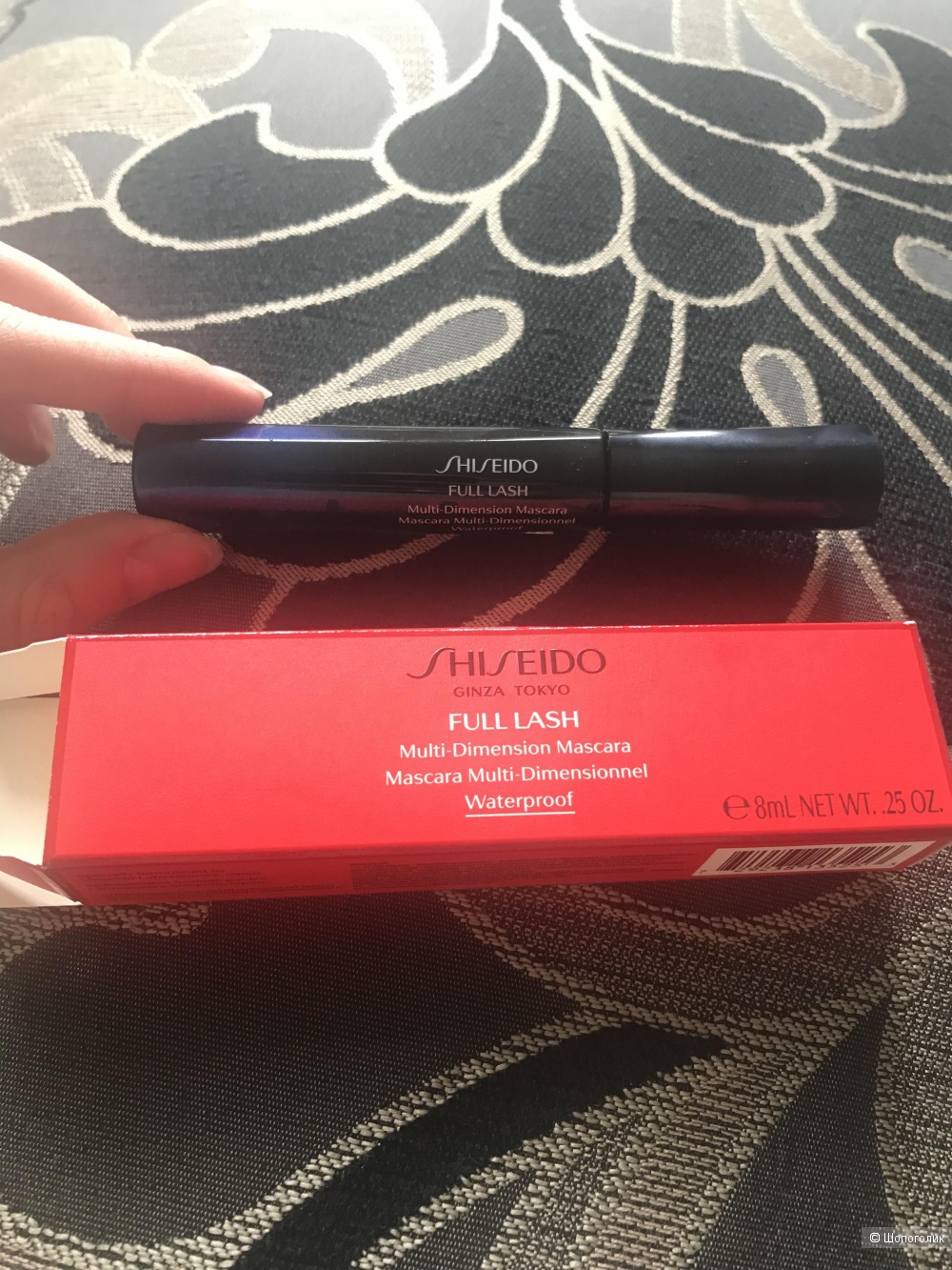 Тушь shiseido чёрная водостойкая