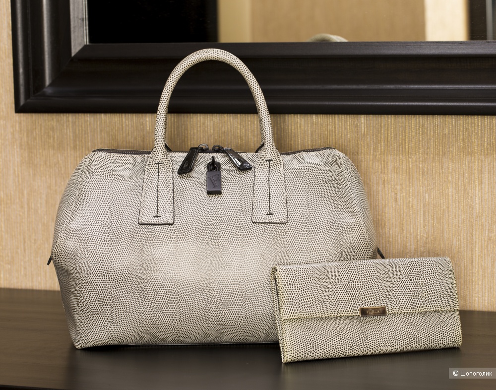 Сумка-тоут женская - Furla Papermoon (medium) + большой кошелек Furla - комплект.