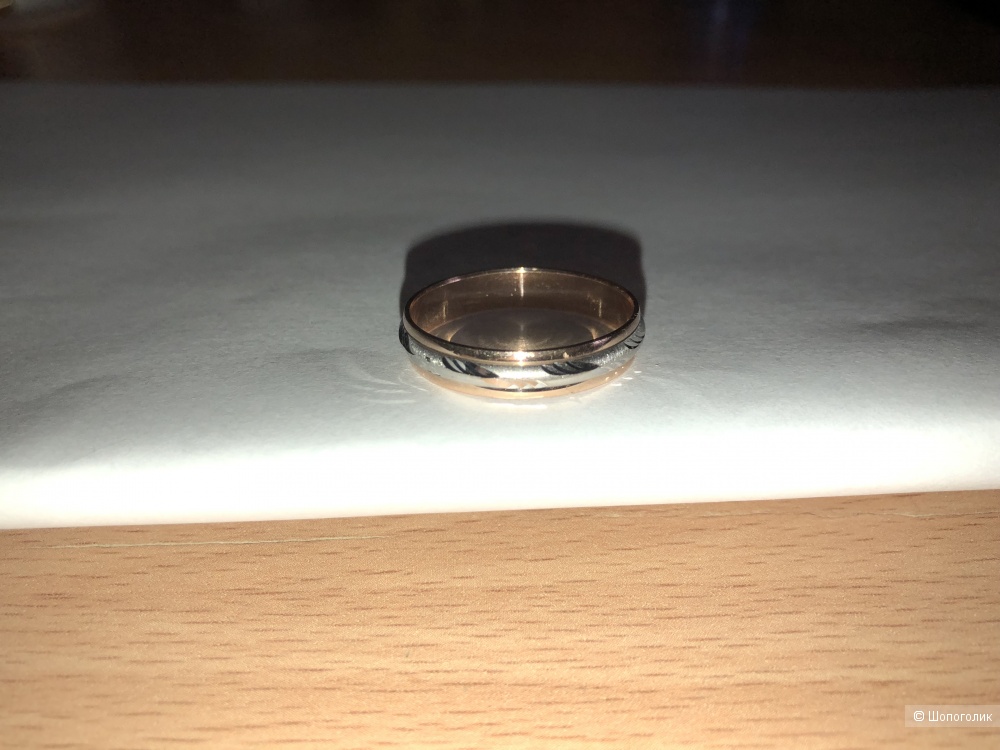 Кольцо золотое Мужское 21,5 размер
