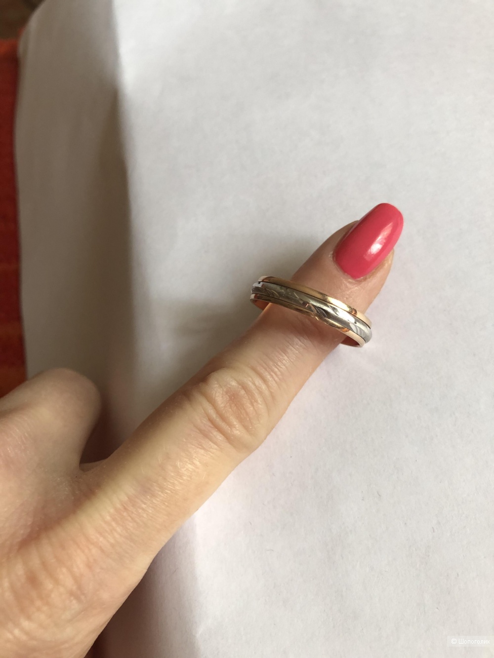Кольцо золотое Мужское 21,5 размер