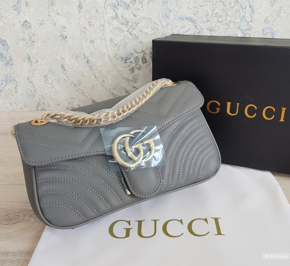 Сумка Gucci GG Marmont (серая)