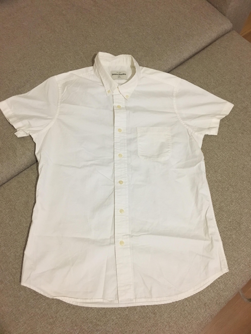 Мужская белая рубашка JamesHarden, XL