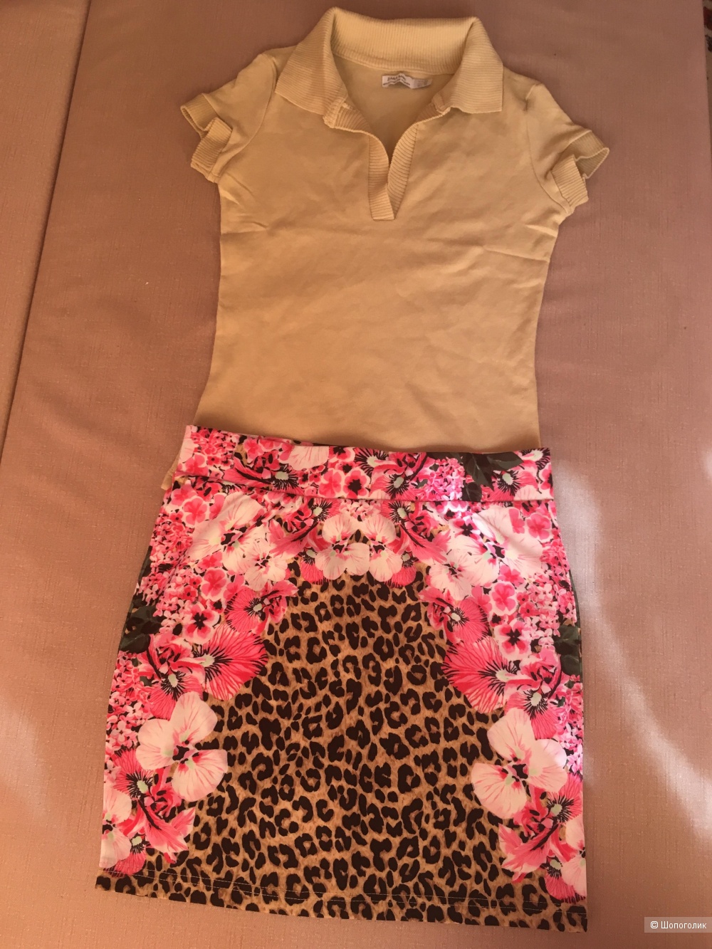 Комплект поло Zara и юбка Oodji, размер 42-44